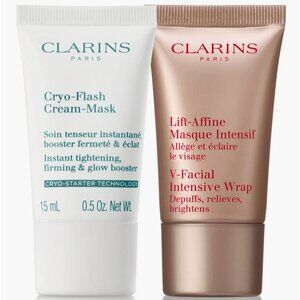 New CLARINS Masks - CRYO-FLASH Cream + V-FACIAL LIFT Intensive Wrap